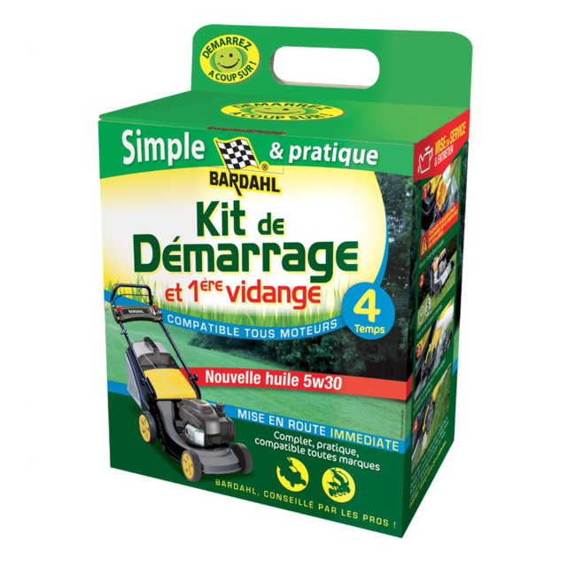 Bardahl kit de démarrage et première vidange motoculture 4t 5w30