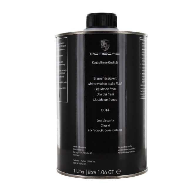 Liquide de Frein Porsche Brake Fluid DOT 4 Low Viscosity