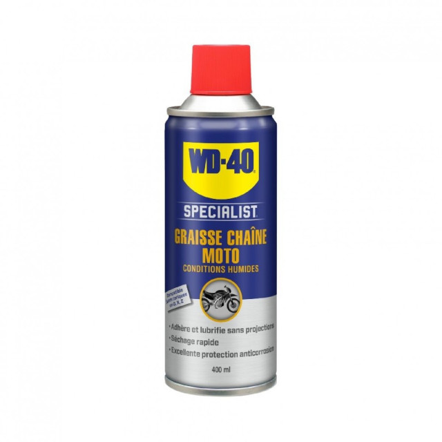 WD-40 Specialist Moto Graisse Chaîne Conditions Humides