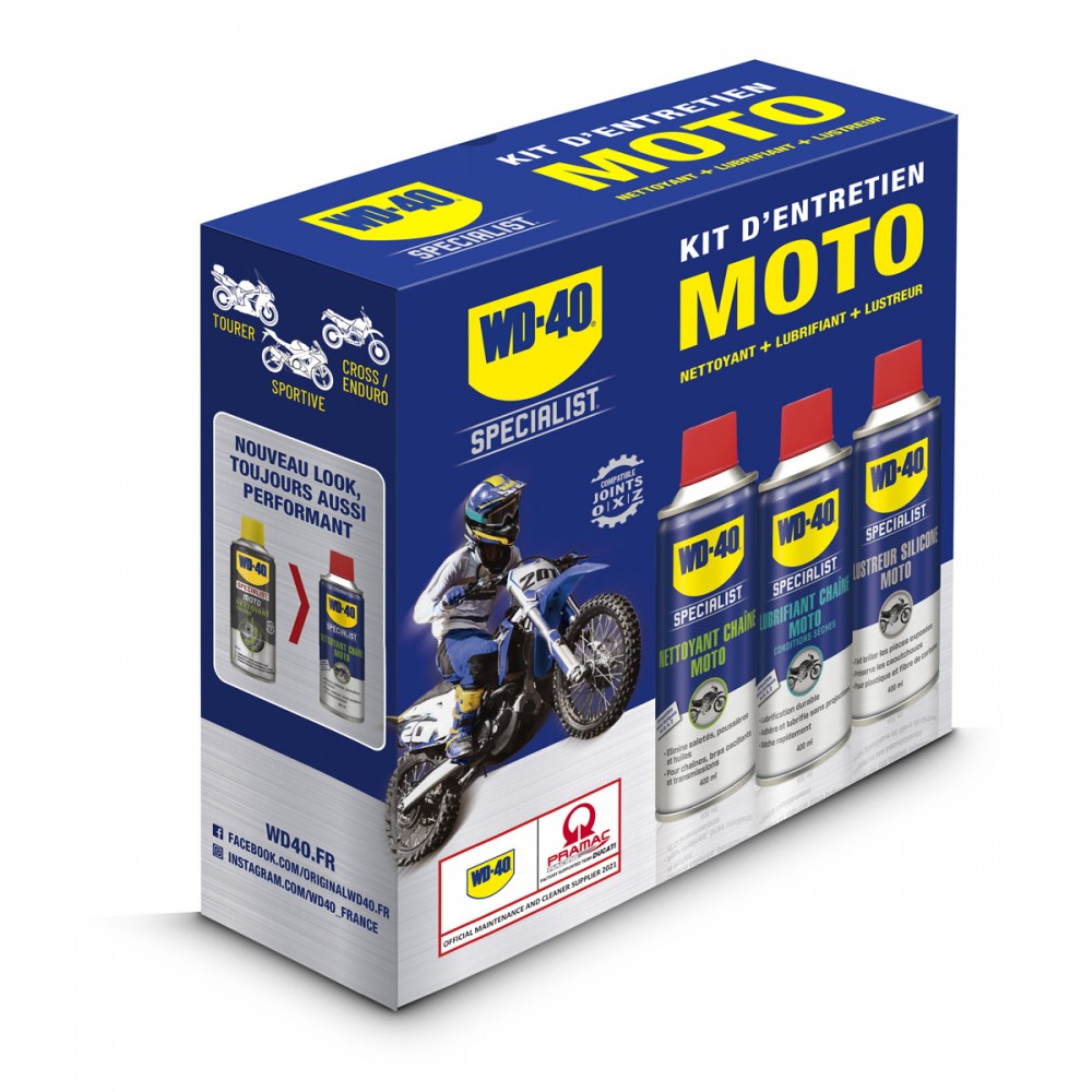 WD40 WD-40 PASSIONNÉ - Kit de mantenimiento moto - Private Sport Shop