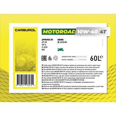 Carburol Motoroad 4T 10W40