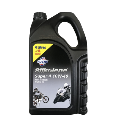 Huile Moto Silkolene Super 4 10W40  4L + 1L Gratuit