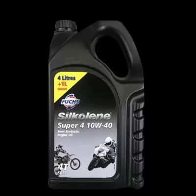 Huile Moto Silkolene Super 4 10W40  4L + 1L Gratuit